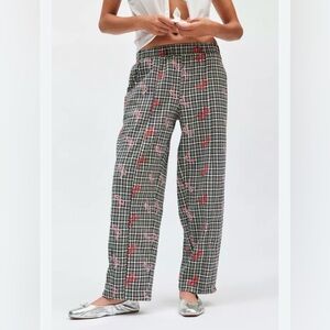 Anthropologie Pants with bow Print
